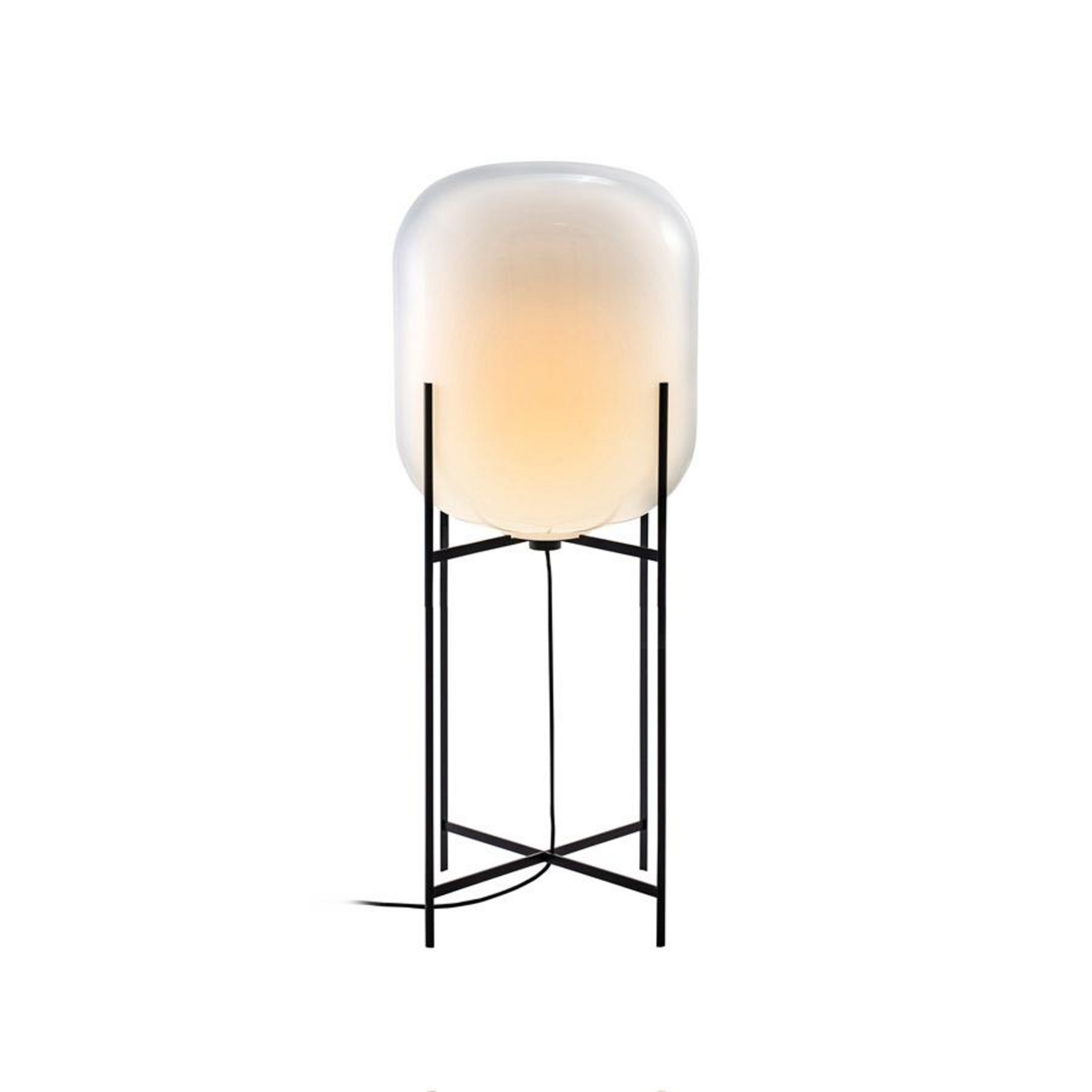 pulpo lámpara de pie Oda In Between, blanco/negro, altura 111 cm