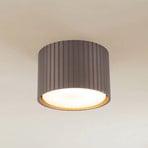 Downlight Ferro, bruin, kunststof, 6 cm hoog, GX53