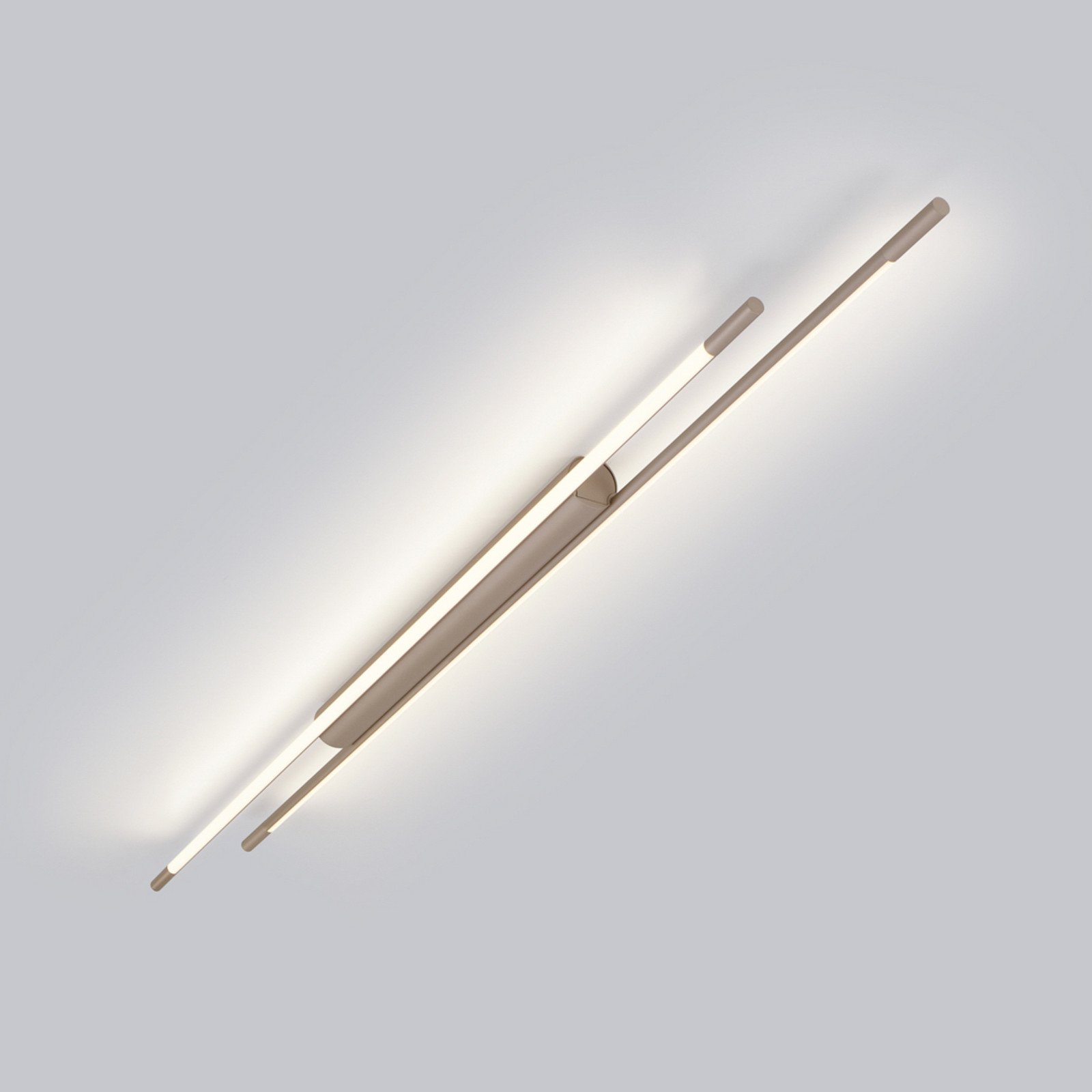 Plafonieră LED Helestra LEDA maro lungime 150 cm dimabil - Studiu / Birou - maro deschis - Aluminiu