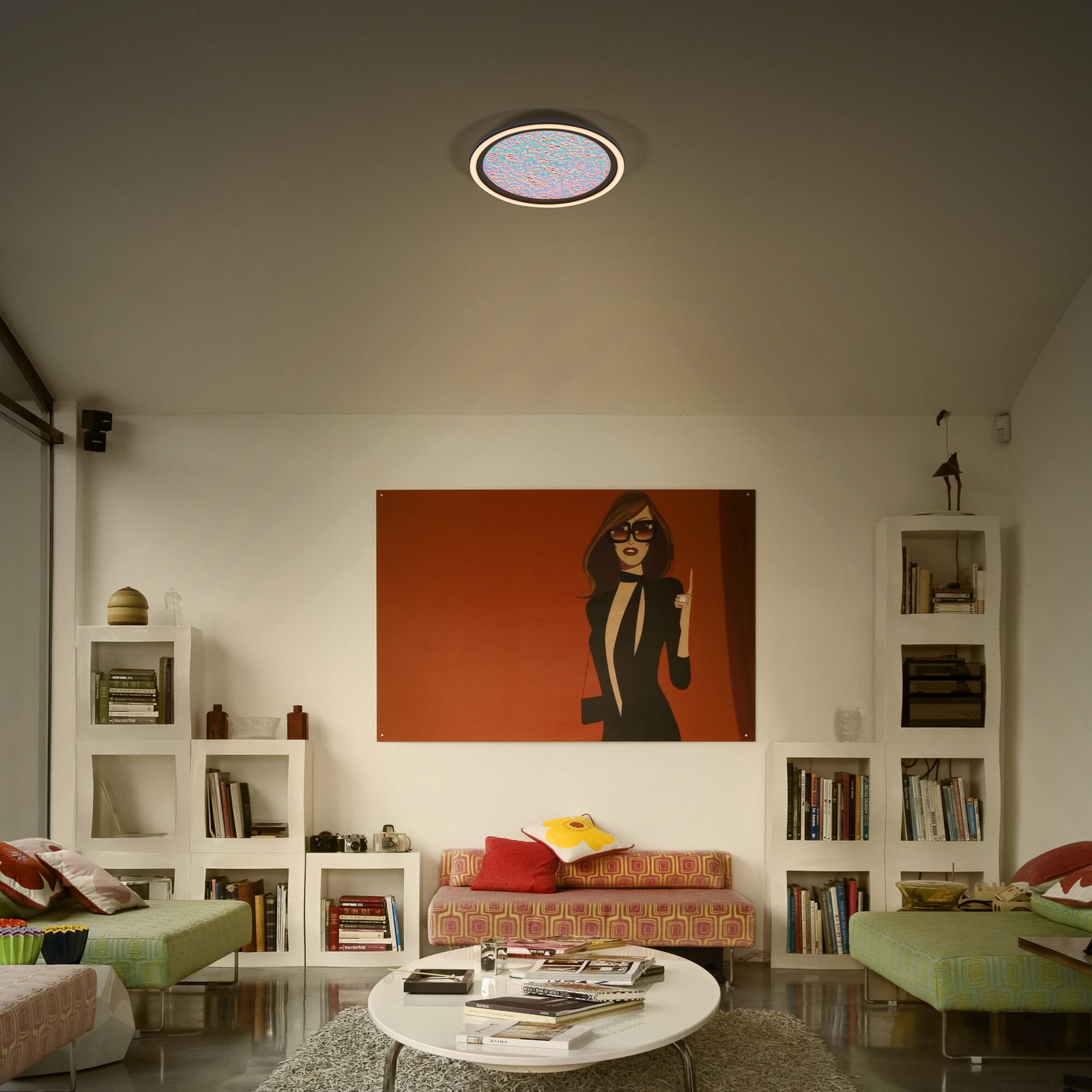 „OSRAM“ LED lubų šviestuvas „Orbis Iridy“, juodas, Ø 30 cm, „Click-CCT“ „OSRAM“ LED lubų šviestuvas „Orbis Iridy“, juodas, Ø 30 cm, „Click-CCT“