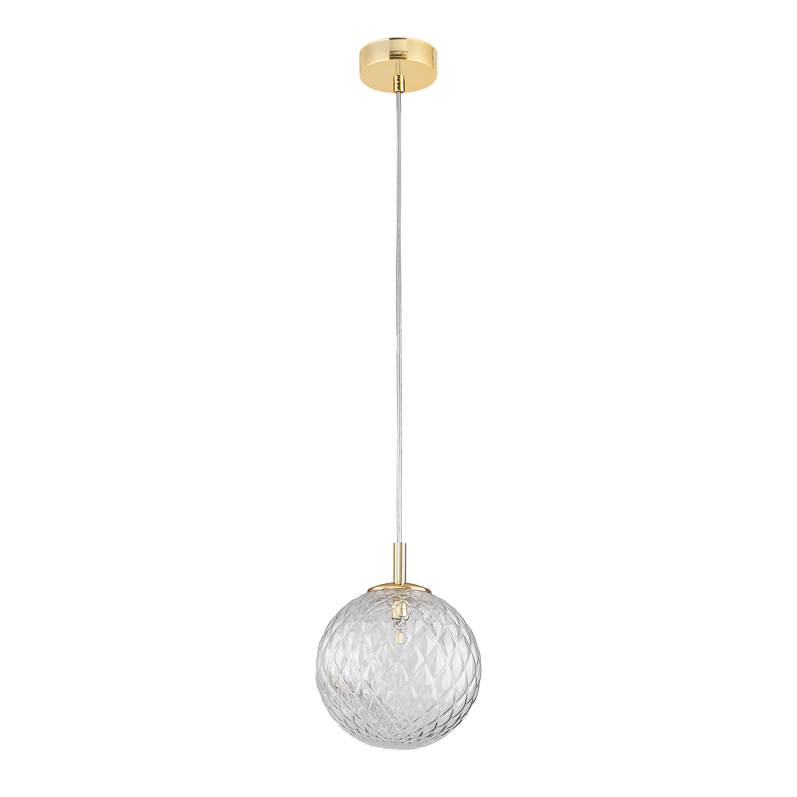 Cadix hanglamp van glas, 1-lamp, Ø 21 cm