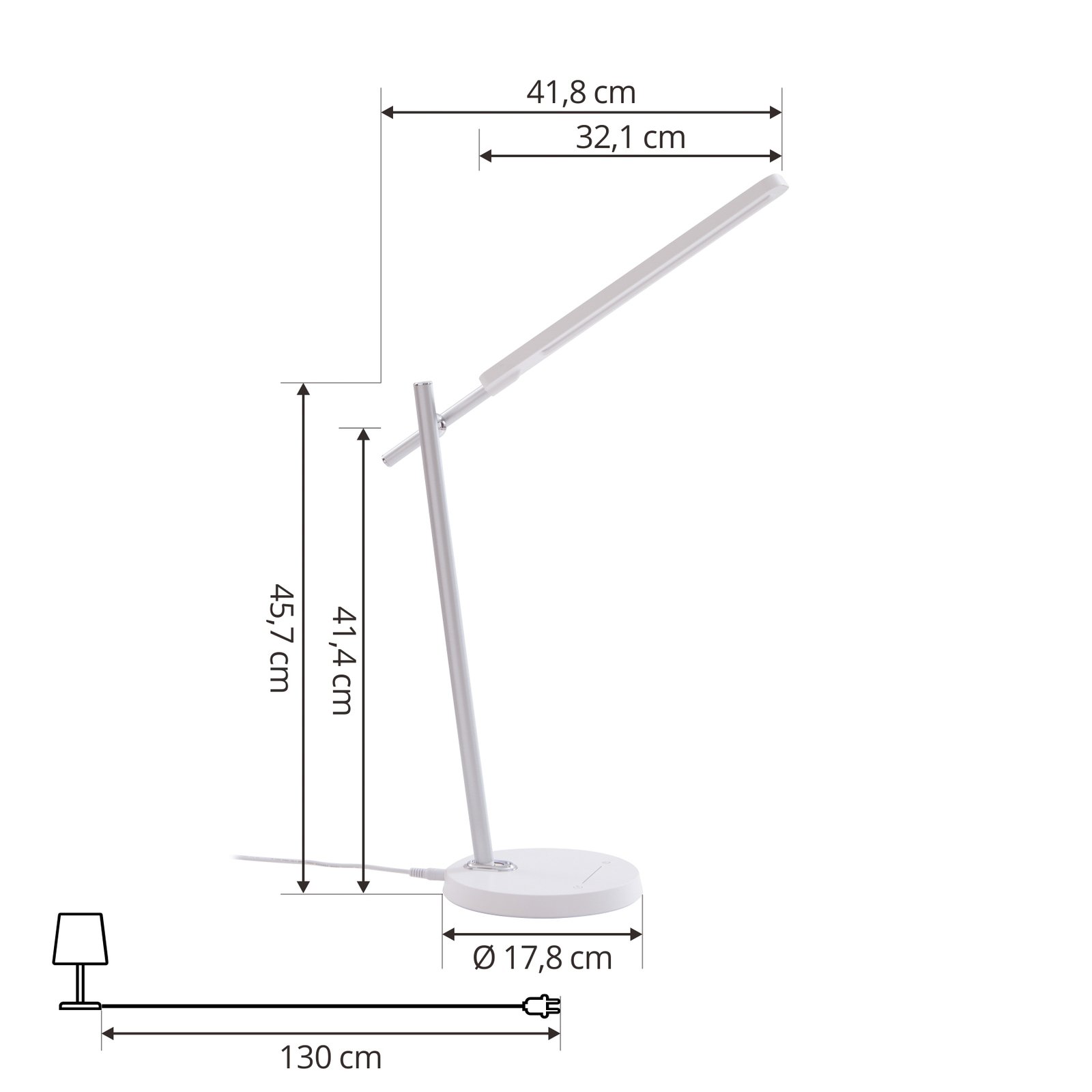 Valtorin LED Pöytävalaisin White - Lindby