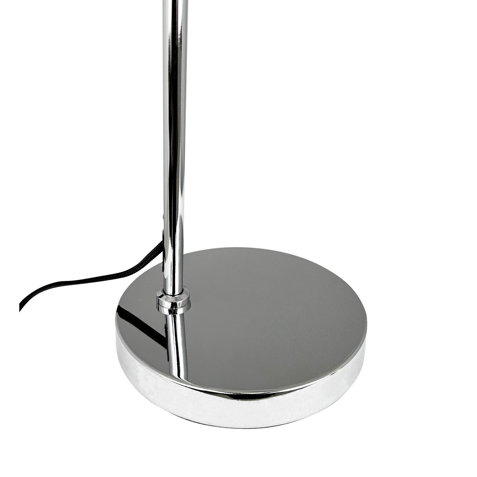 Dyberg Larsen tafellamp DL12, chroom, hoogte 44,5 cm, metaal