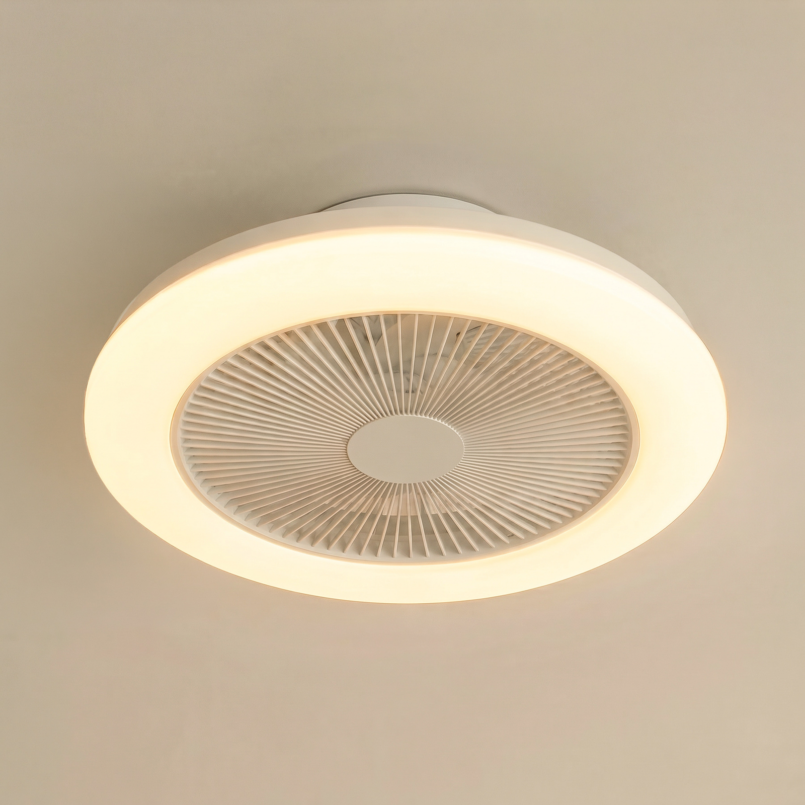 Lindby LED plafondventilator Vedin, wit, DC, Ø 45 cm, RGBW