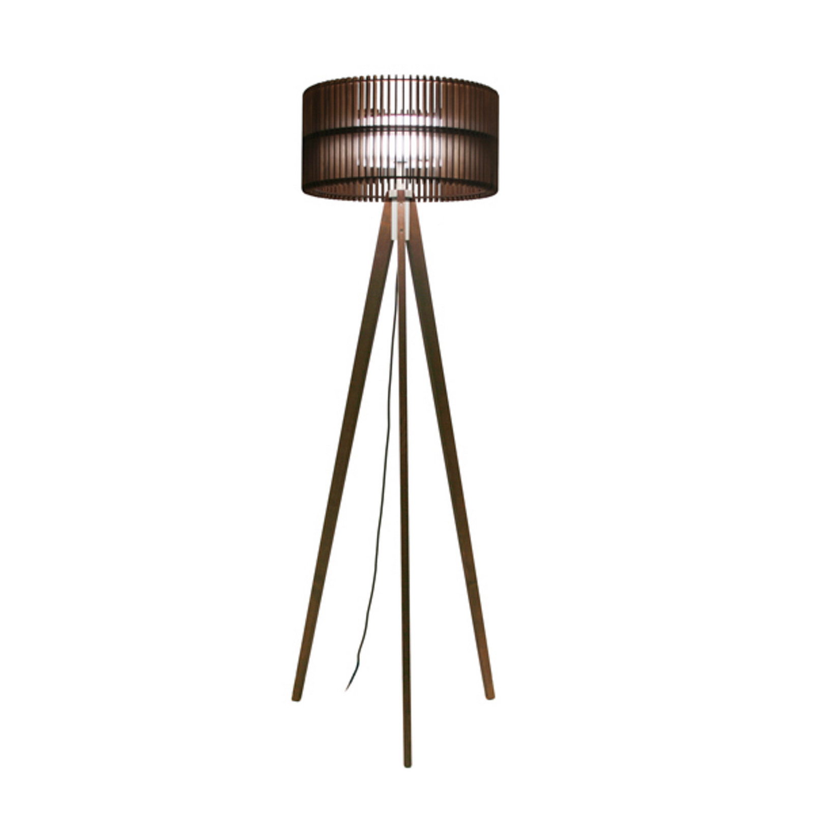 Waldmann Lampadar LED Vivaa.free nuc 3000K cu trei picioare din lemn - Camera de zi / sufragerie - Modern