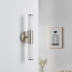 Tiltalende Palmo vegglampe i nikkel med to lys