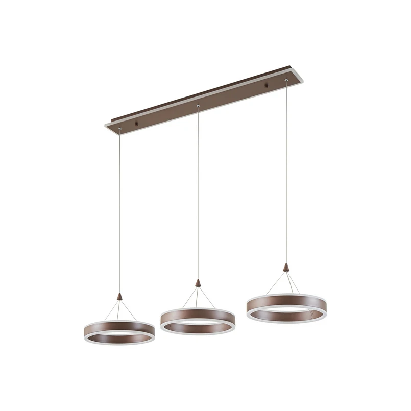 Lucande - Kolo 3 LED Taklampa Iced Coffee