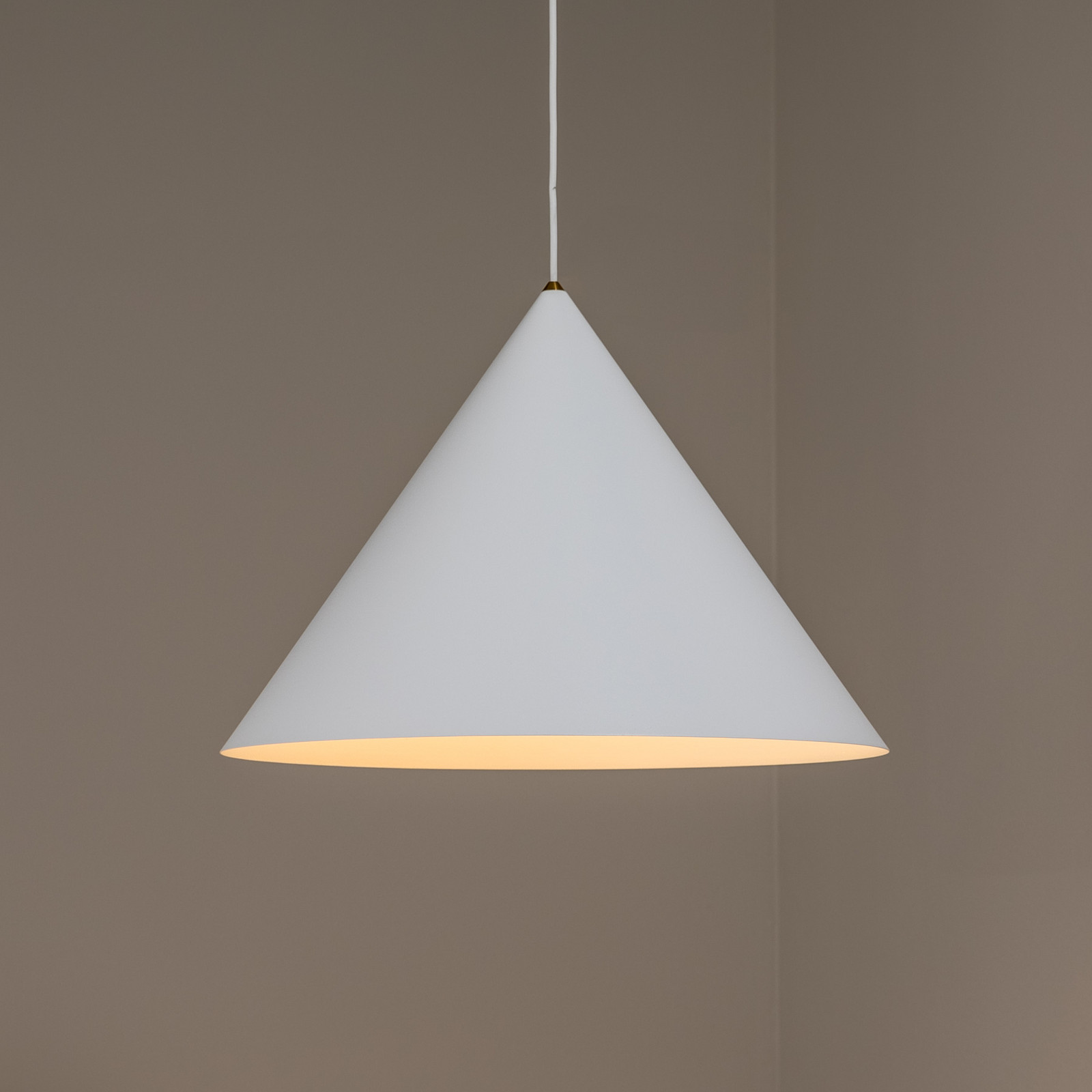Euluna Lampă suspendată Zenith L din metal alb - Camera de zi / sufragerie - Modern