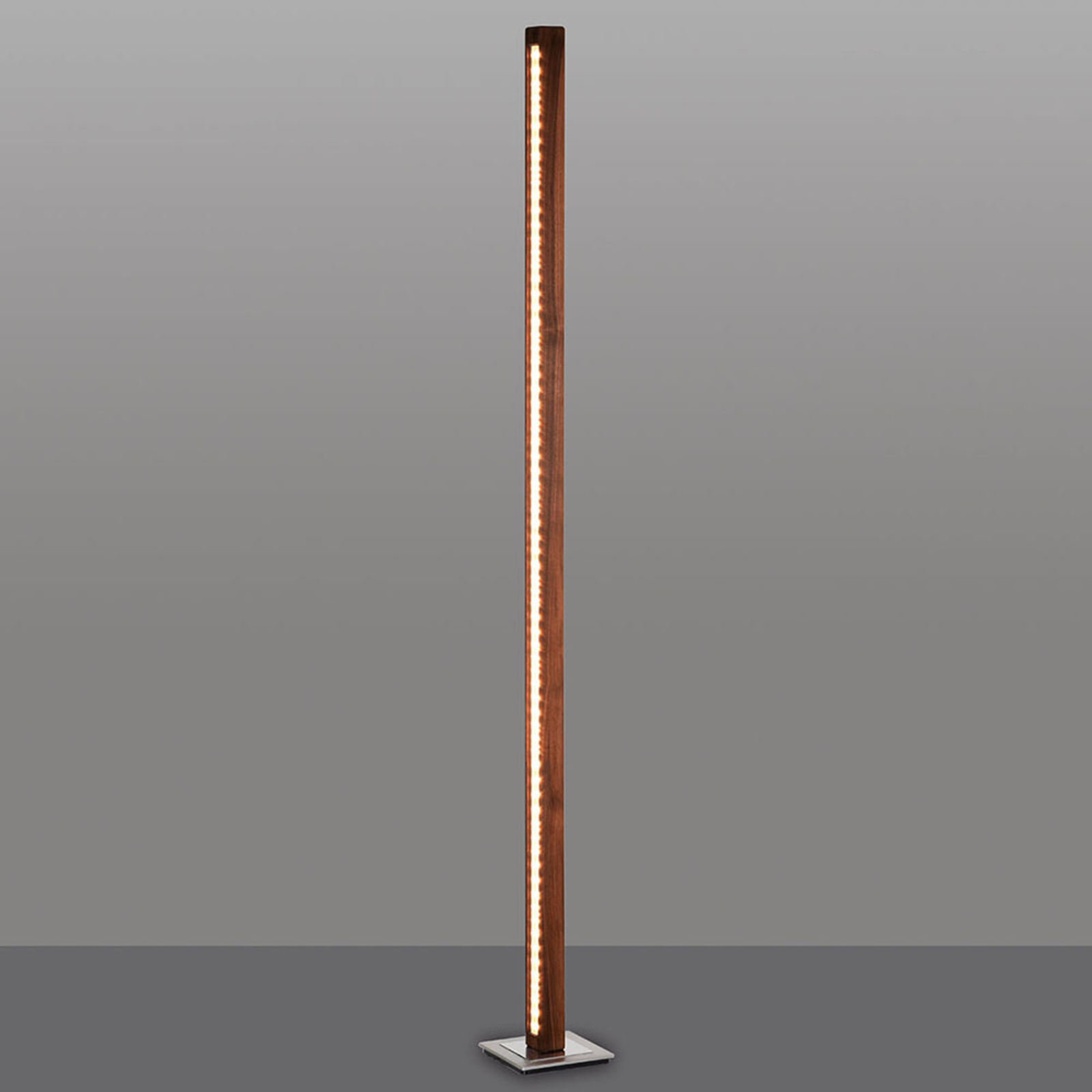 HerzBlut Leonora LED-gulvlampe 161 cm valnøtt