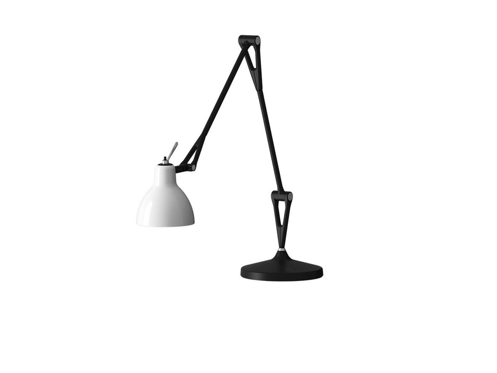 Luxy T2 Lampada da Tavolo Nero/Bianco Brillante - Rotaliana