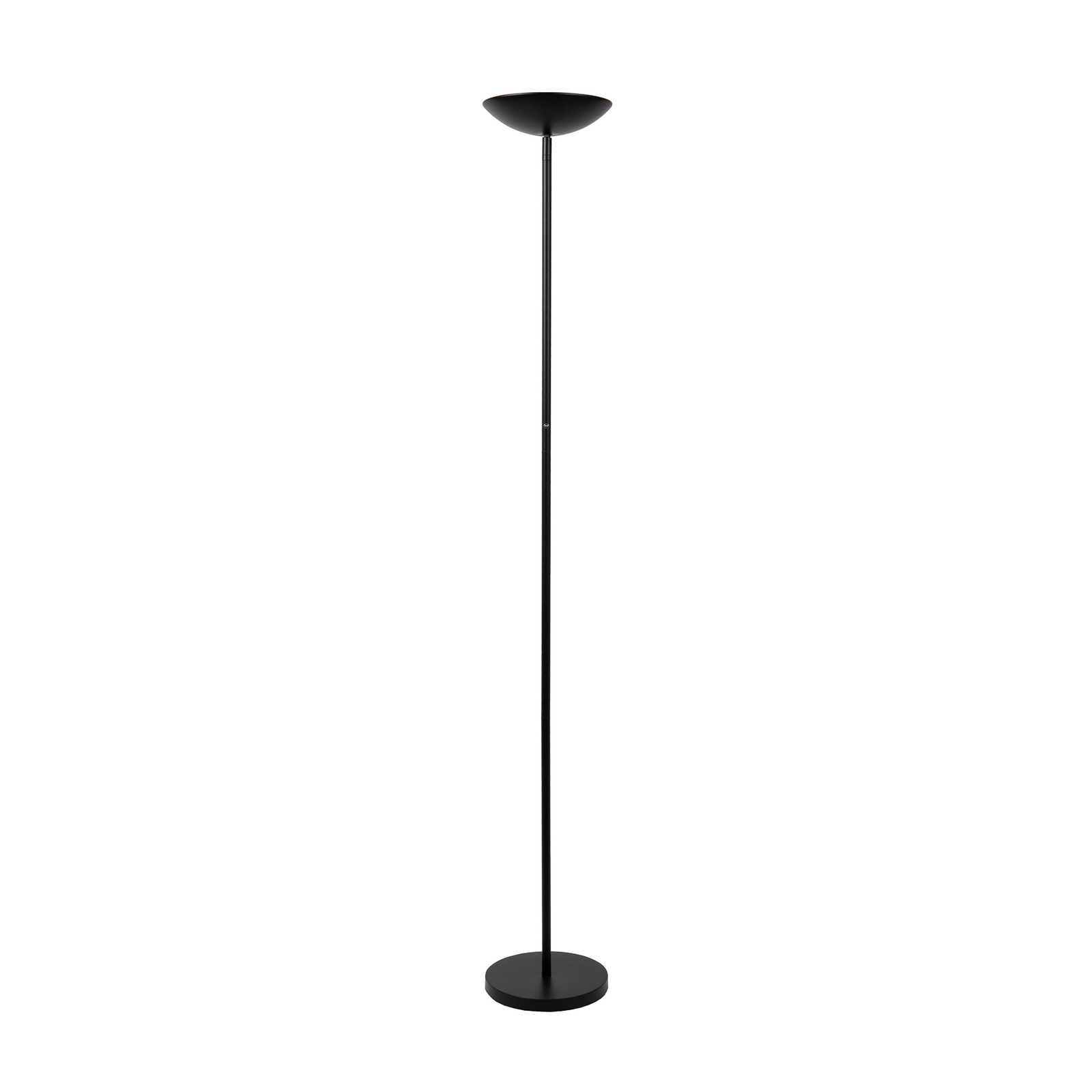 Lámpara de pie LED ZENITH, negra, altura 180 cm, metal, atenuable