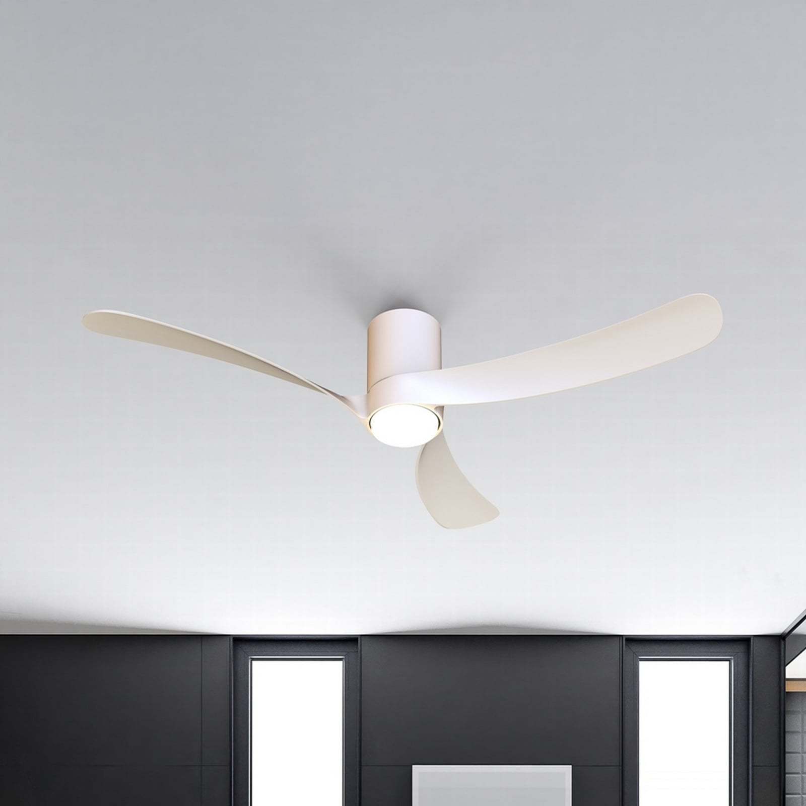 LED-Deckenventilator Nemo II L, weiß, DC, leise, CCT, 132 cm