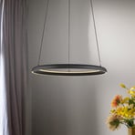 LED viseća svjetiljka QUILLO, crna, Ø 60 cm, metal, s prigušivačem