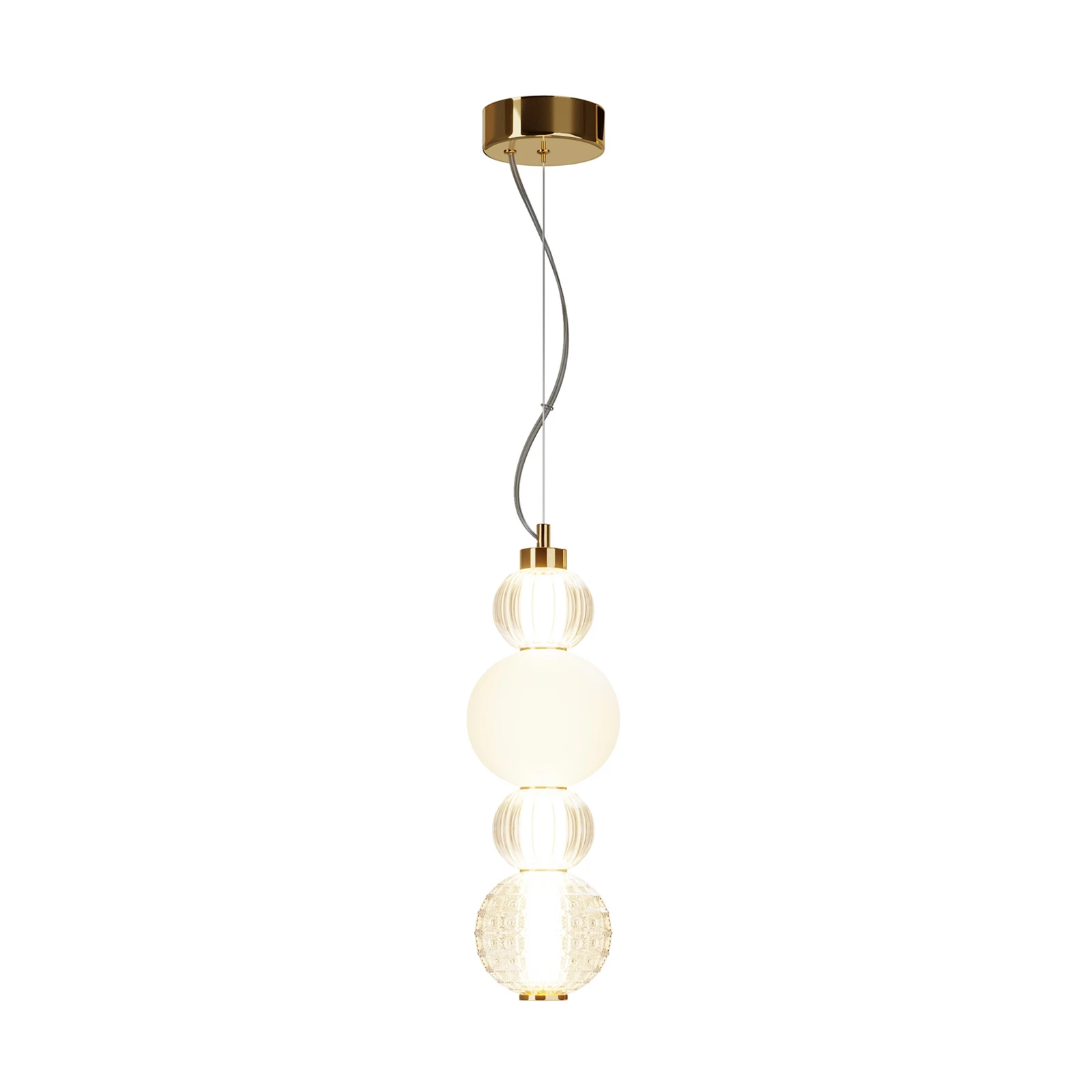"Maytoni" LED pakabinamas šviestuvas Apykaklė, auksinis stiklas Ø 14,7 cm 3 000