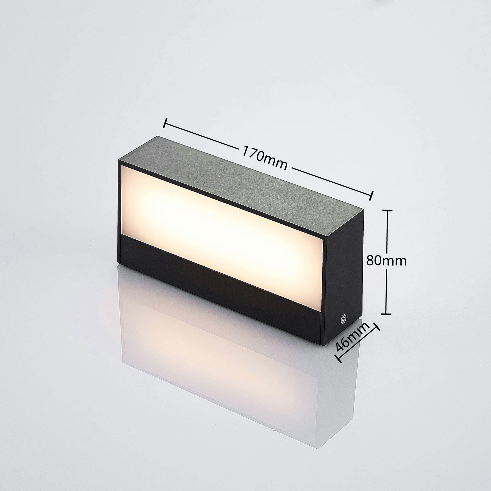 LED-Außenwandleuchte Nienke, IP65, 17 cm