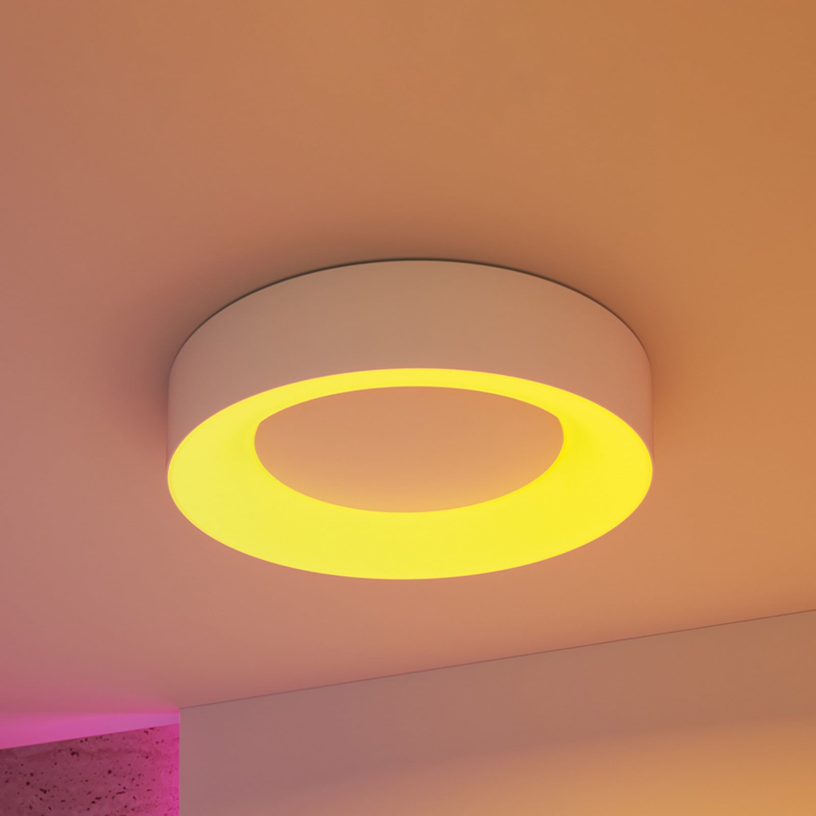 Lampa sufitowa Paulmann Smart LED Casca, biała, Ø 40 cm, RGBW, IP44 Lampa sufitowa Paulmann Smart LED Casca, biała, Ø 40 cm, RGBW, IP44