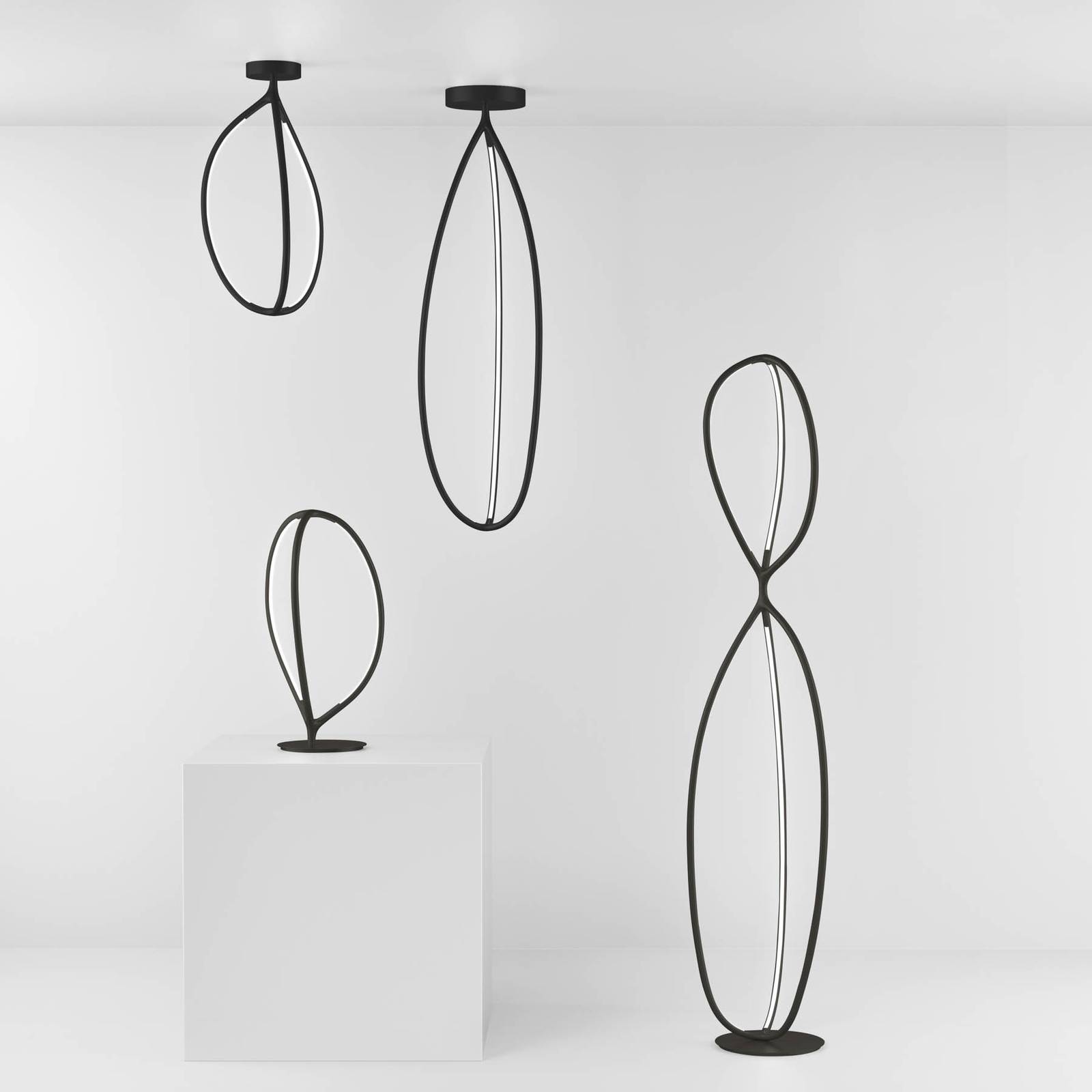Artemide Arrival lámpa, app, fekete, 70cm