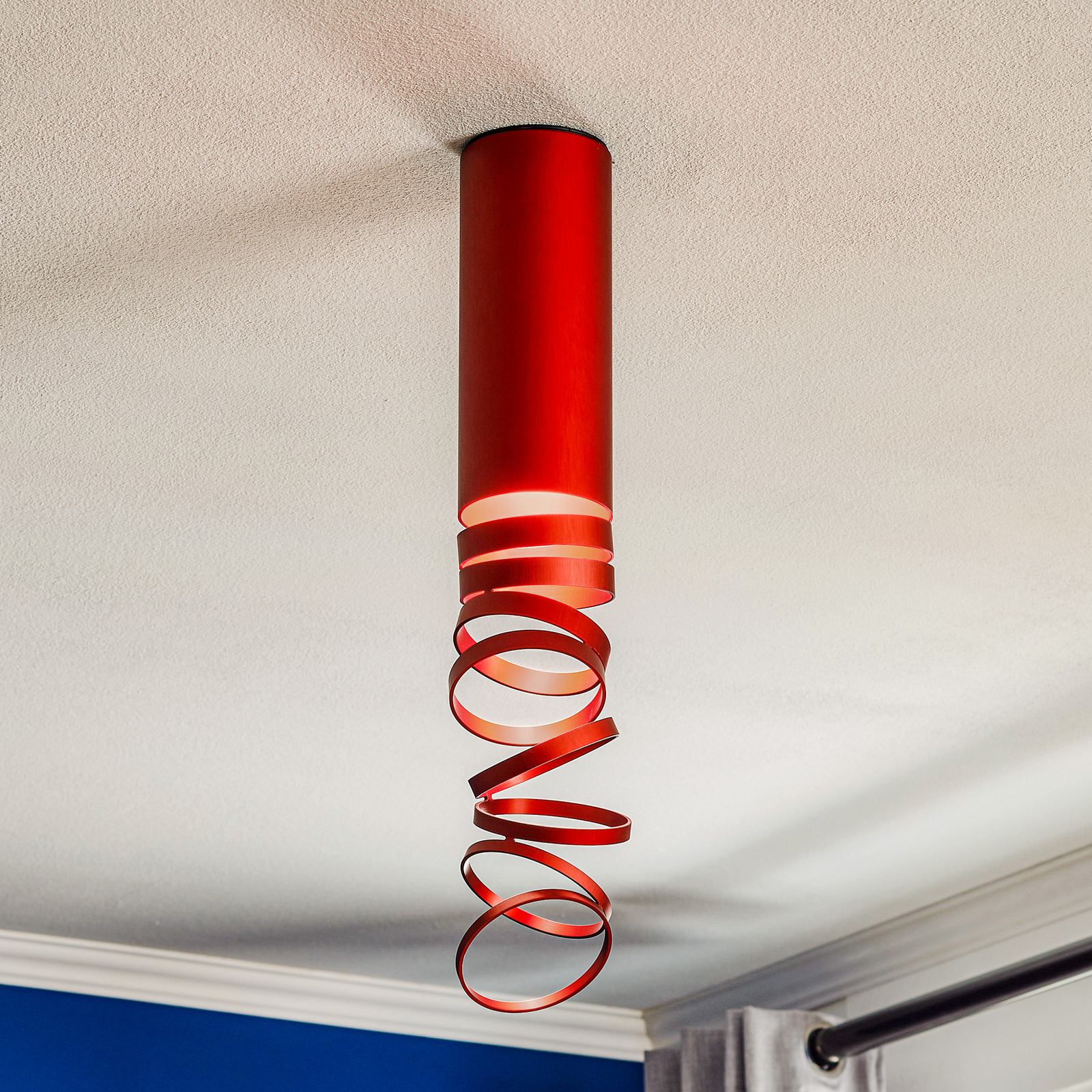 Artemide Decomposé lámpara de techo, rojo
