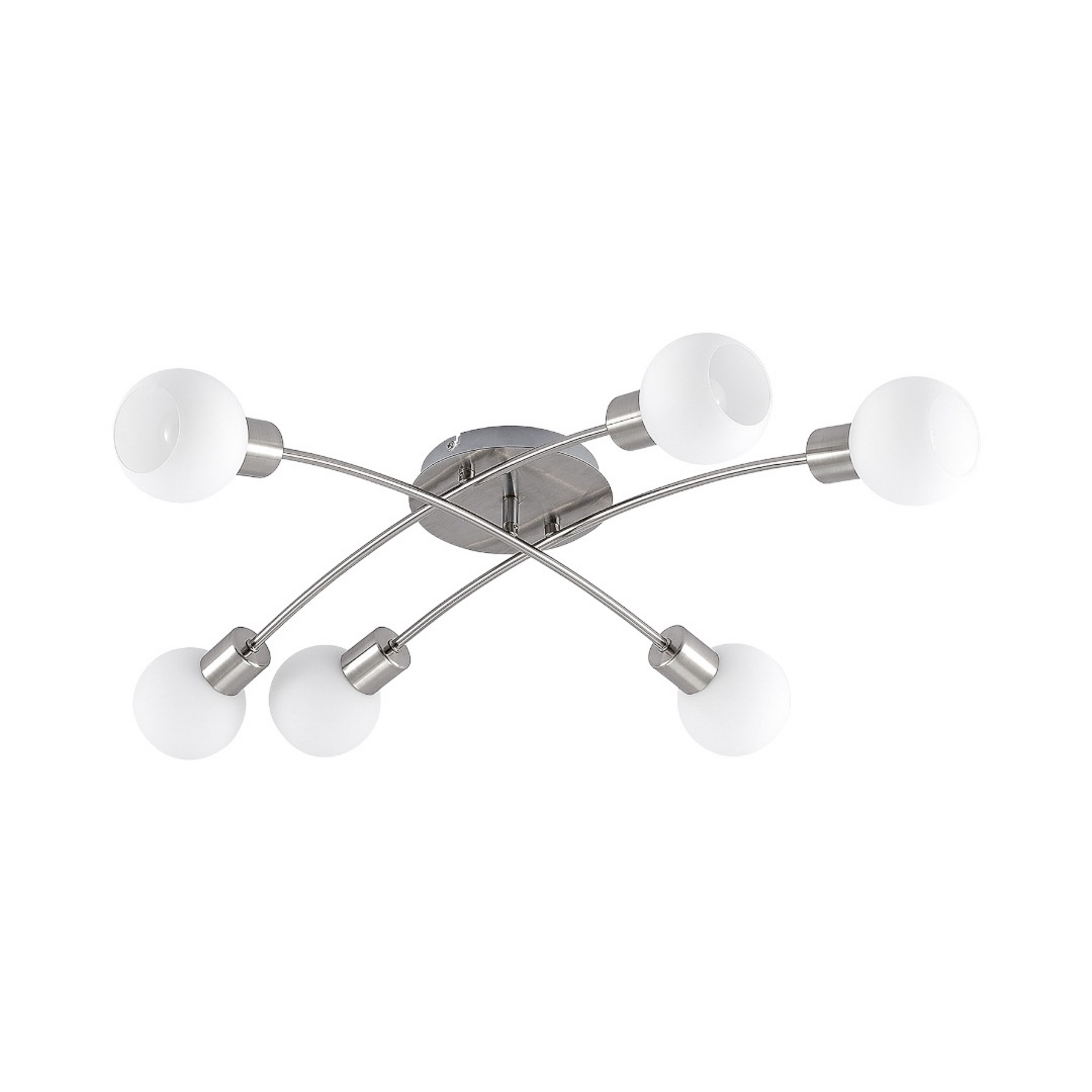 Agmar 6 Plafondlamp Nickel - Lindby