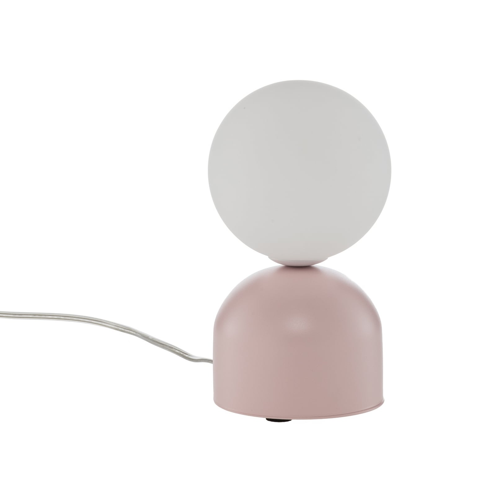 Bordslampa Miki, rosa, glas, höjd 21 cm, G9