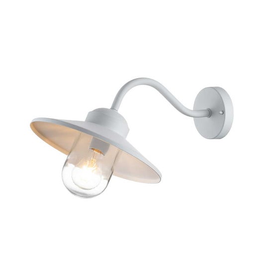 Aplique para exterior Klampenborg, blanco, acero inoxidable, IP44 - Elstead