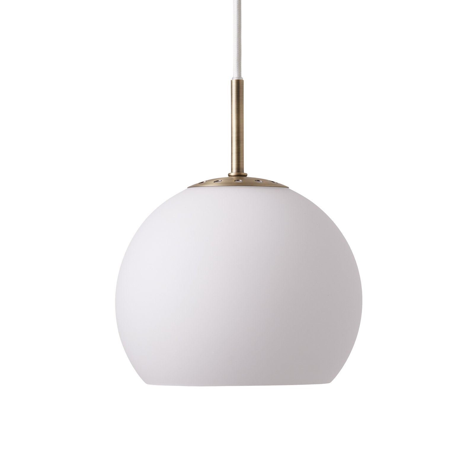 FRANDSEN hanging light Ball, opal white, Ø 18 cm, glass