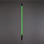 SELETTI LED lamp Linea, groen, houten details, universeel