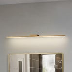 Lucande LED mirror lamp Kivana, copper, metal, 90 cm, IP44