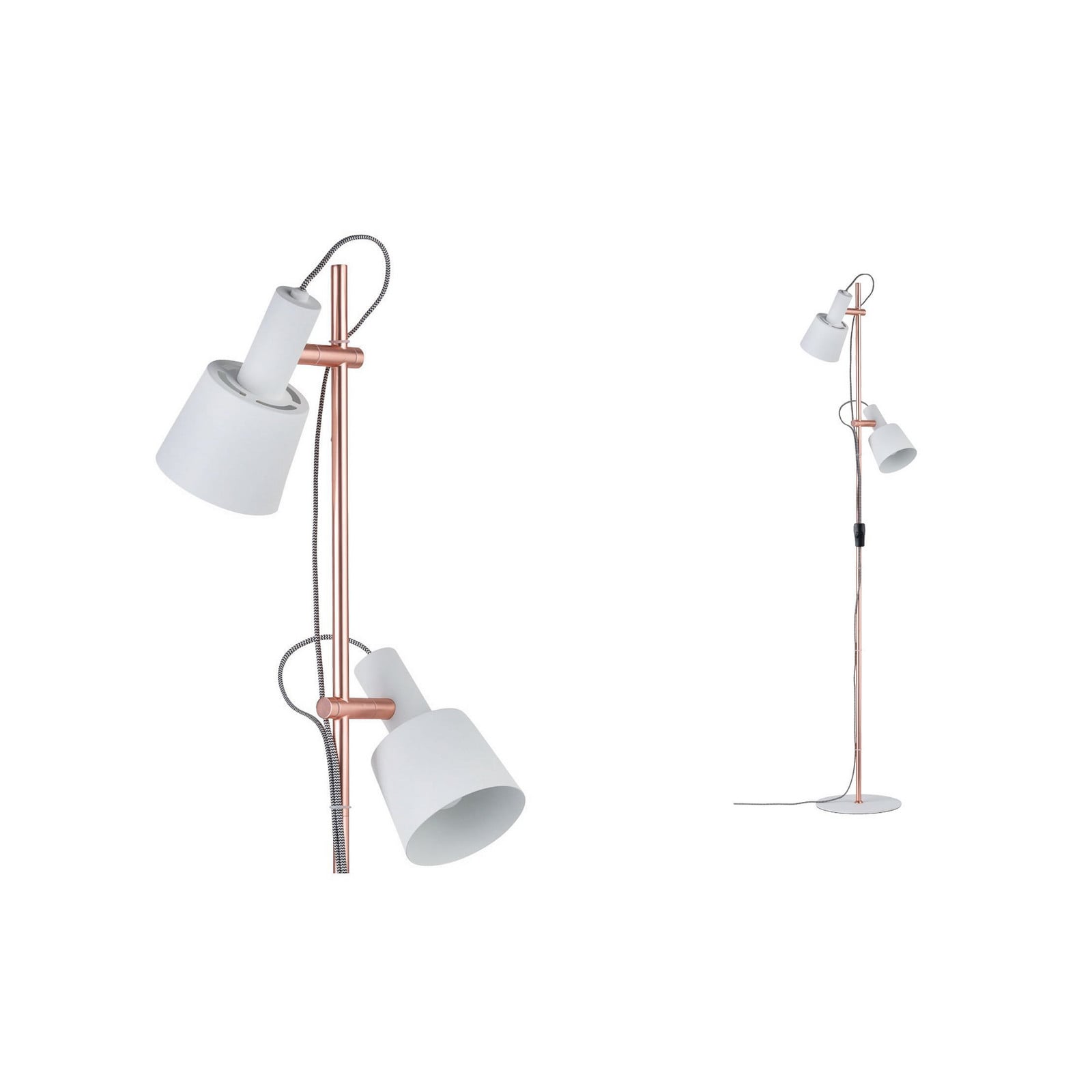 Haldar Gulvlampe Hvid/Kobber Paulmann - Stue - Moderne - Metal - Med flere lyskilder billede