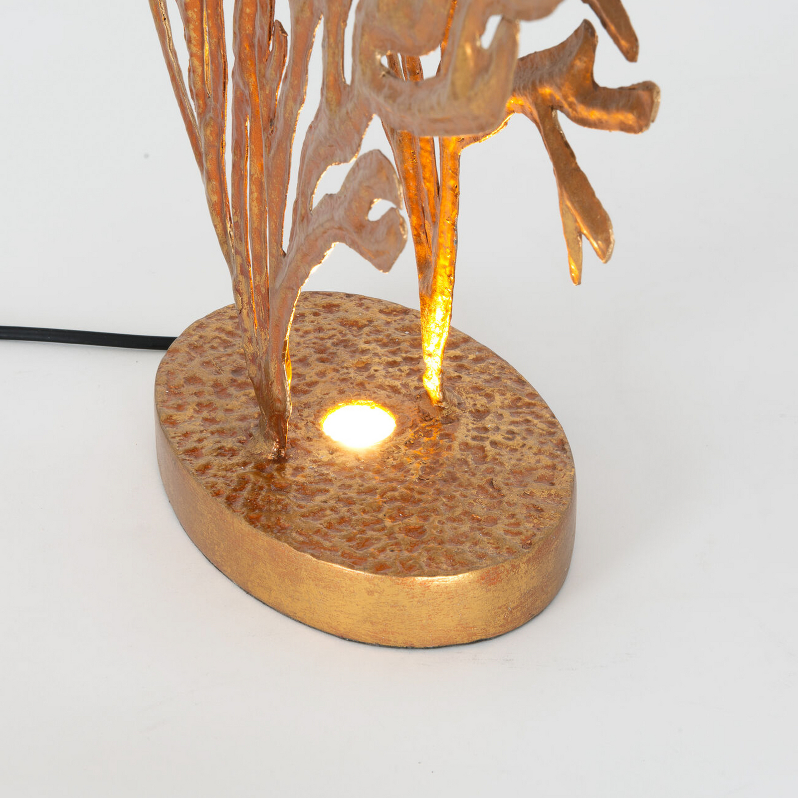 LED-bordlampe CORADORIA, gullfarget, høyde 72 cm, metall
