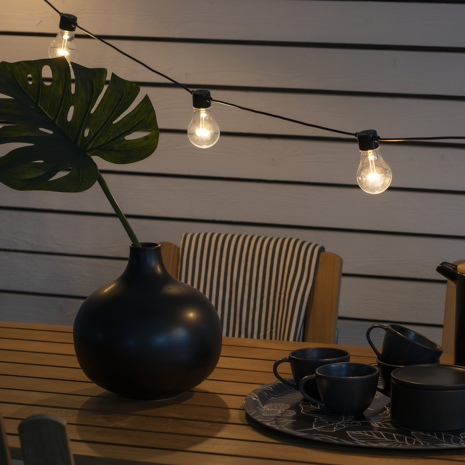 LEDLichterkette Biergarten BasisSet, bernstein Lampenwelt.de