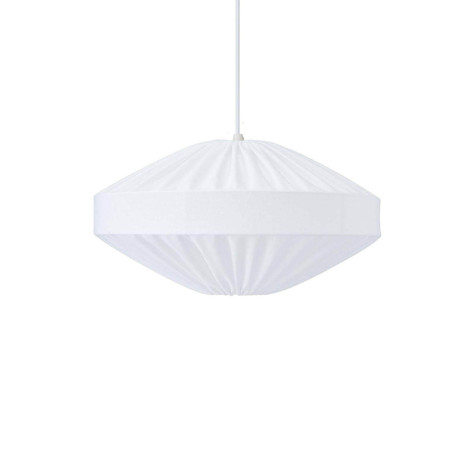 PR Home Hängeleuchte Edith, Ø 50 cm, Baumwolle, weiß