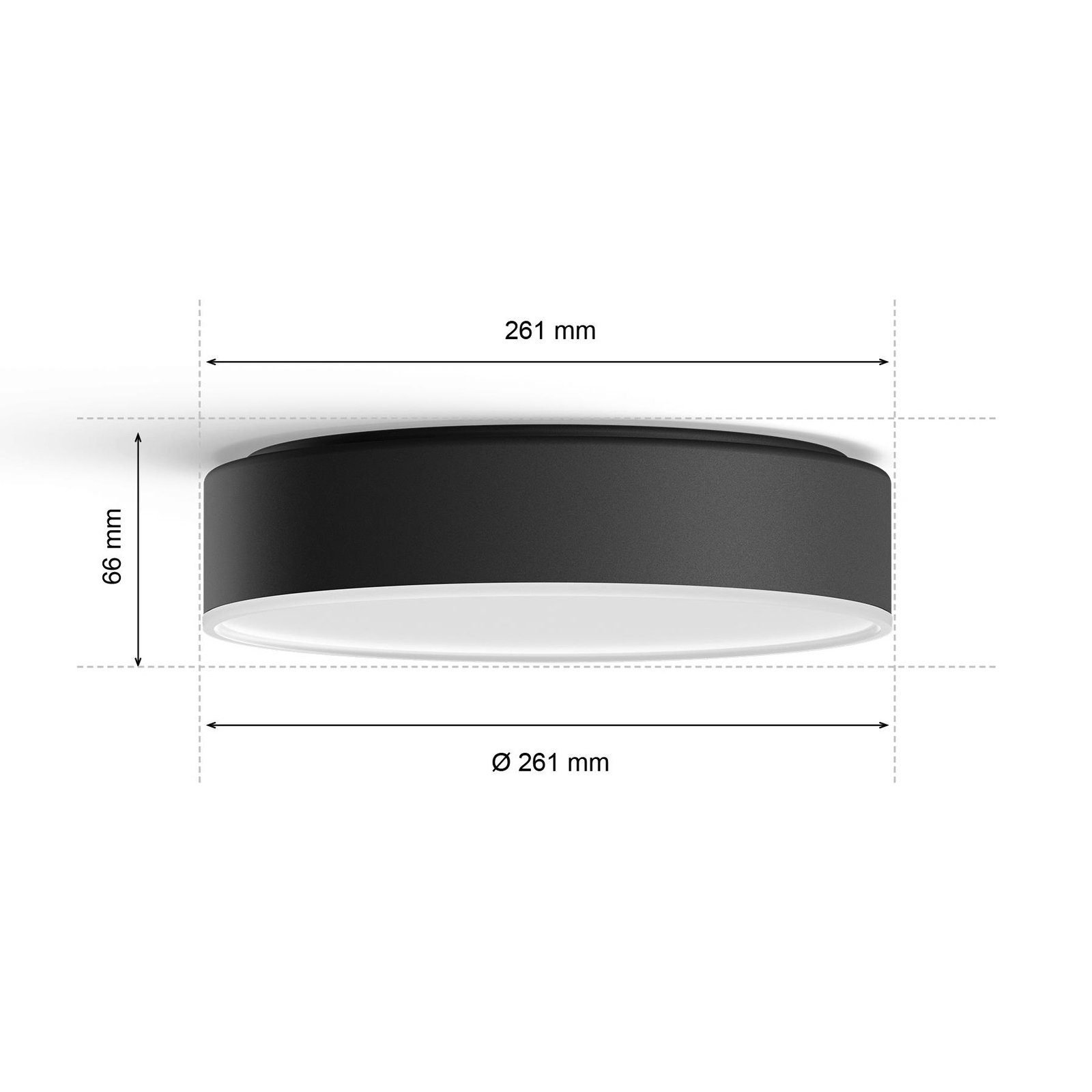 Stropní svítidlo Philips Hue Enrave LED 26,1 cm černé