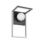 LED-seinävalaisin Arola, mattamusta, leveys 17 cm, metalli