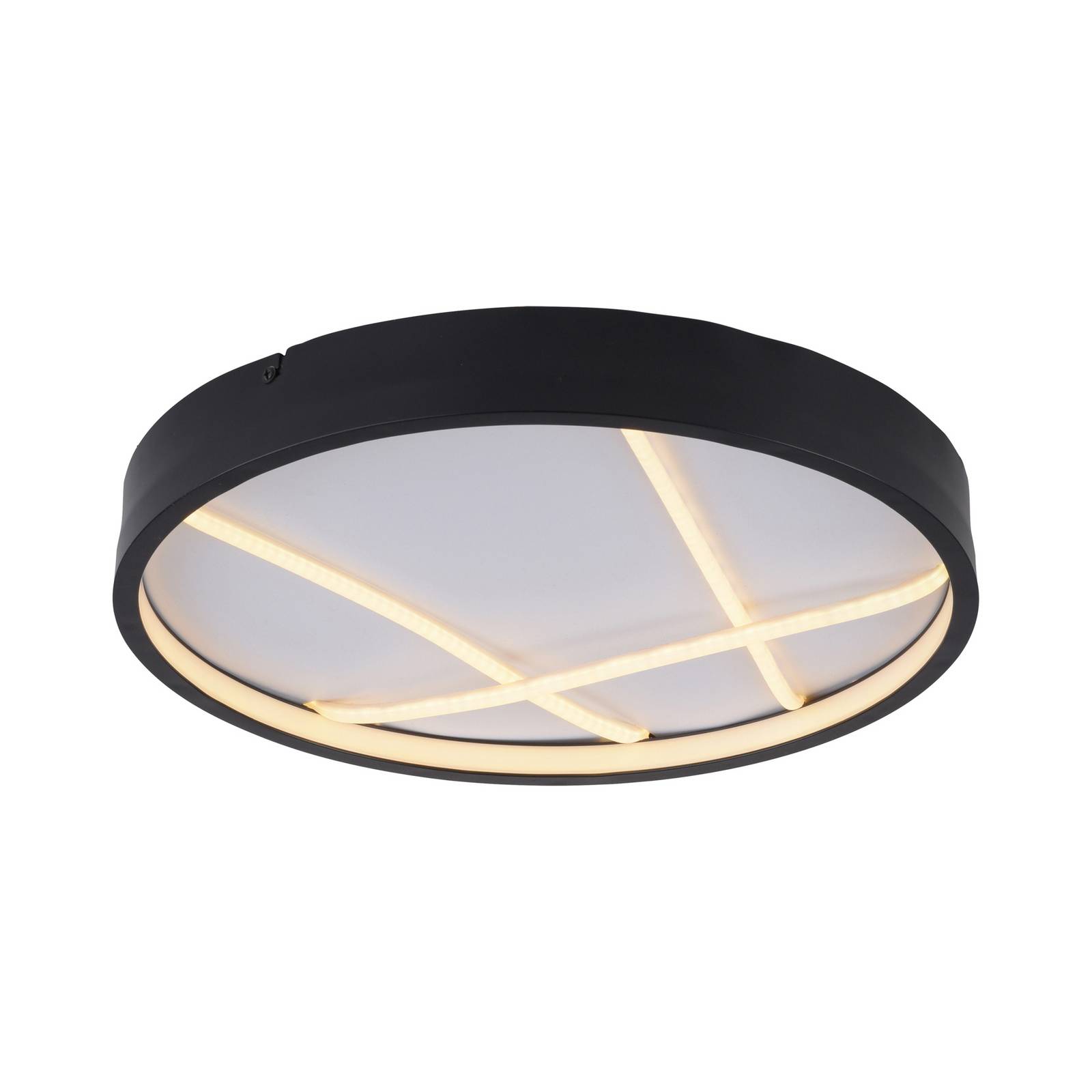 JUST LIGHT. LED-Deckenleuchte Mikado, Ø 40 cm, schwarz