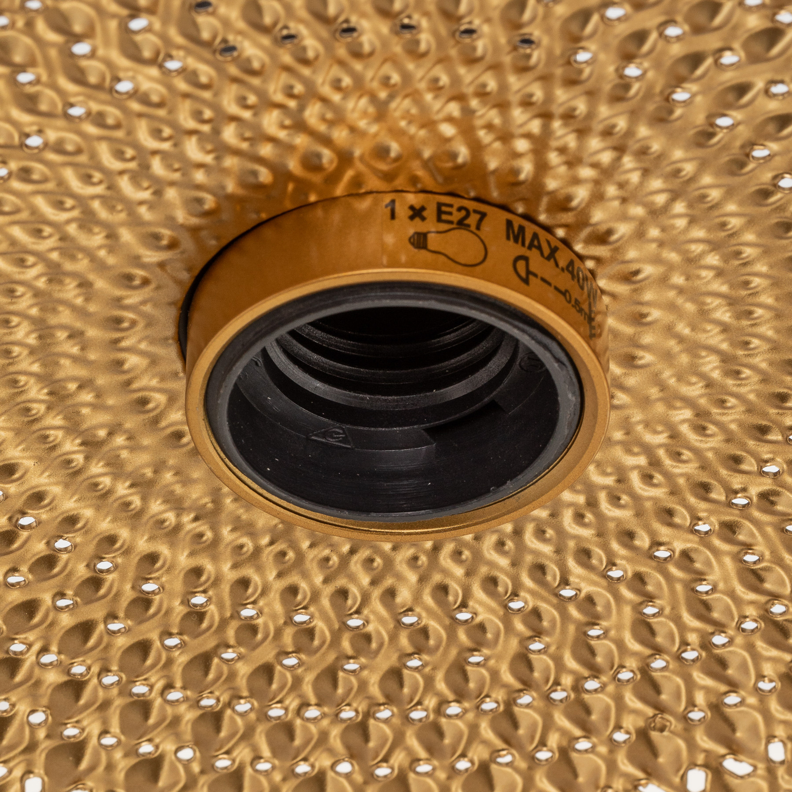 Hanglamp Piattino zwart/goud Ø 28 cm