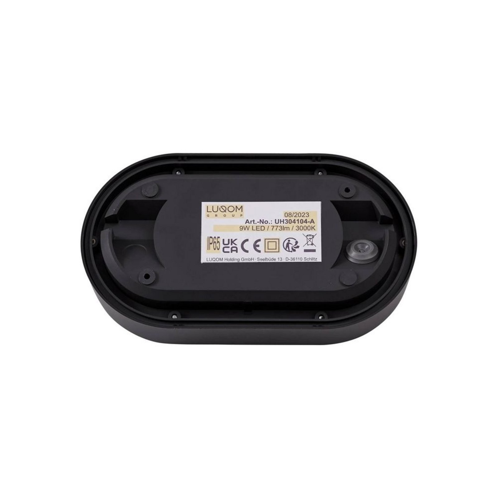 Niniel Oval LED Ulko Kattovalaisin Black/White - Lindby