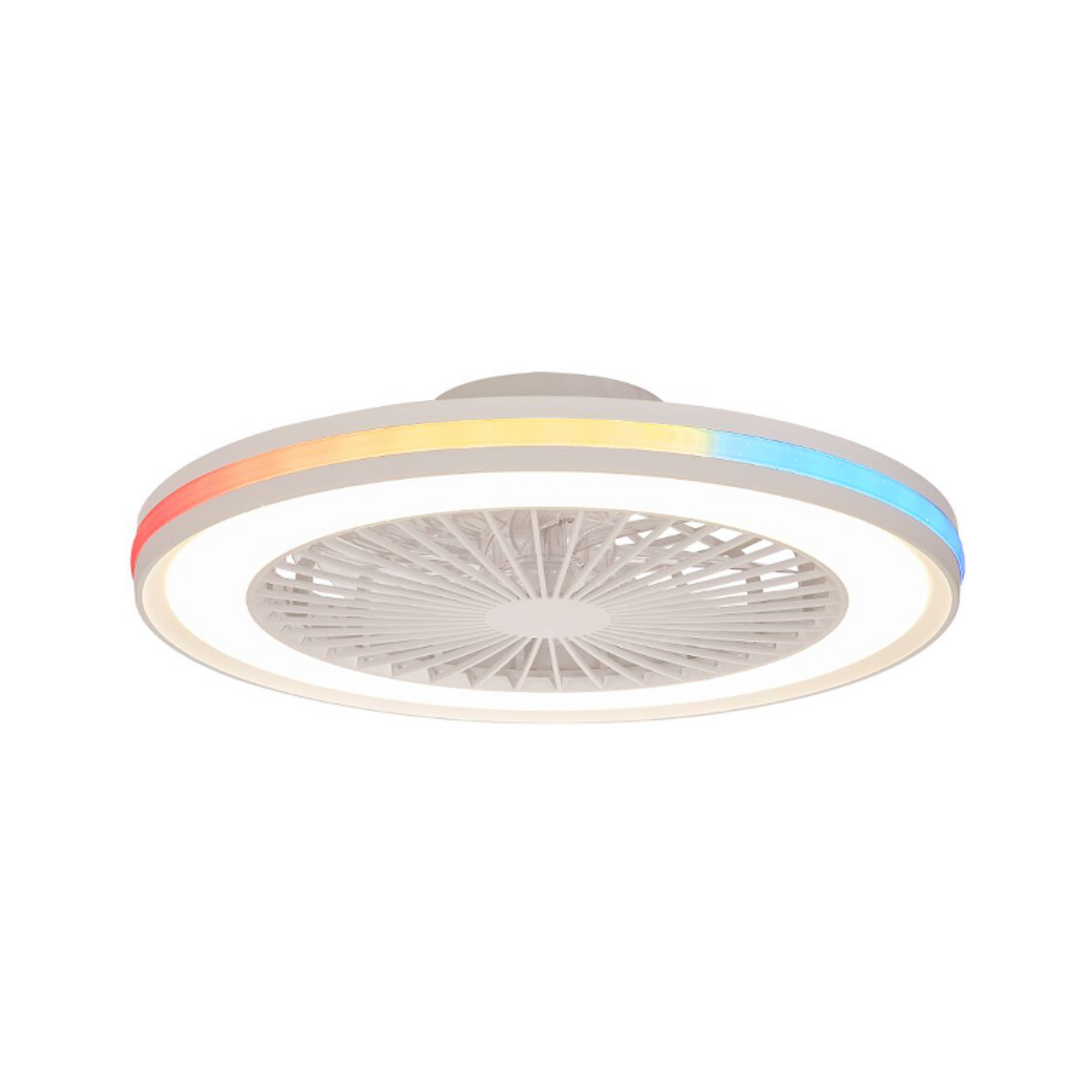 Gamer Big LED-Deckenventilator weiß DC leise RGB - Mantra