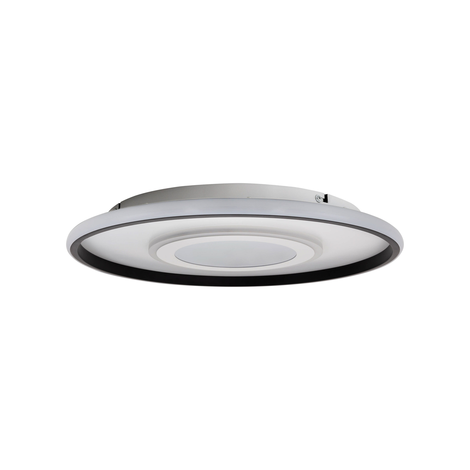 LED taklampe Redona, hvit/svart, Ø 50 cm, CCT, 3D