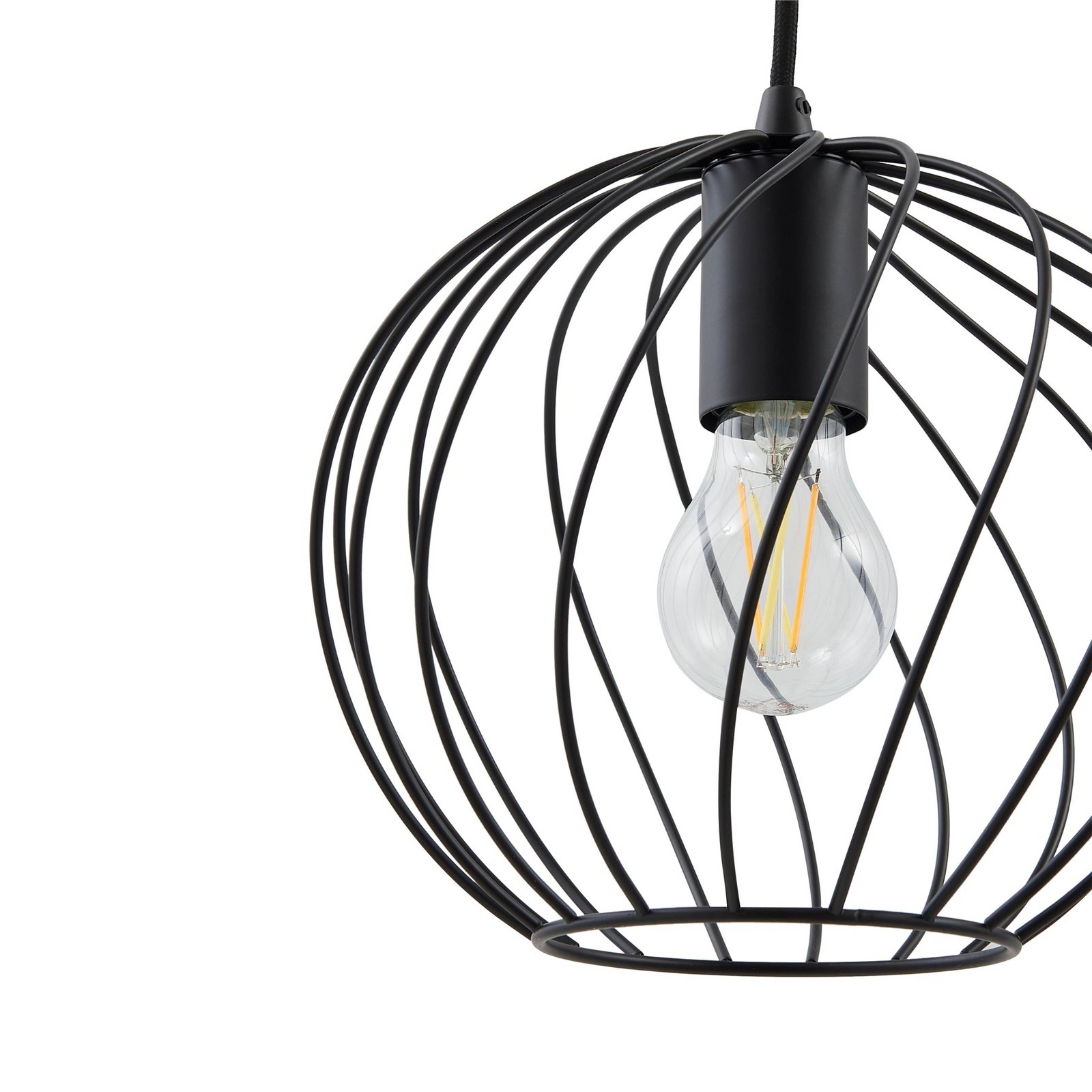 Danika Round Pendant Ø50 Black - Lindby