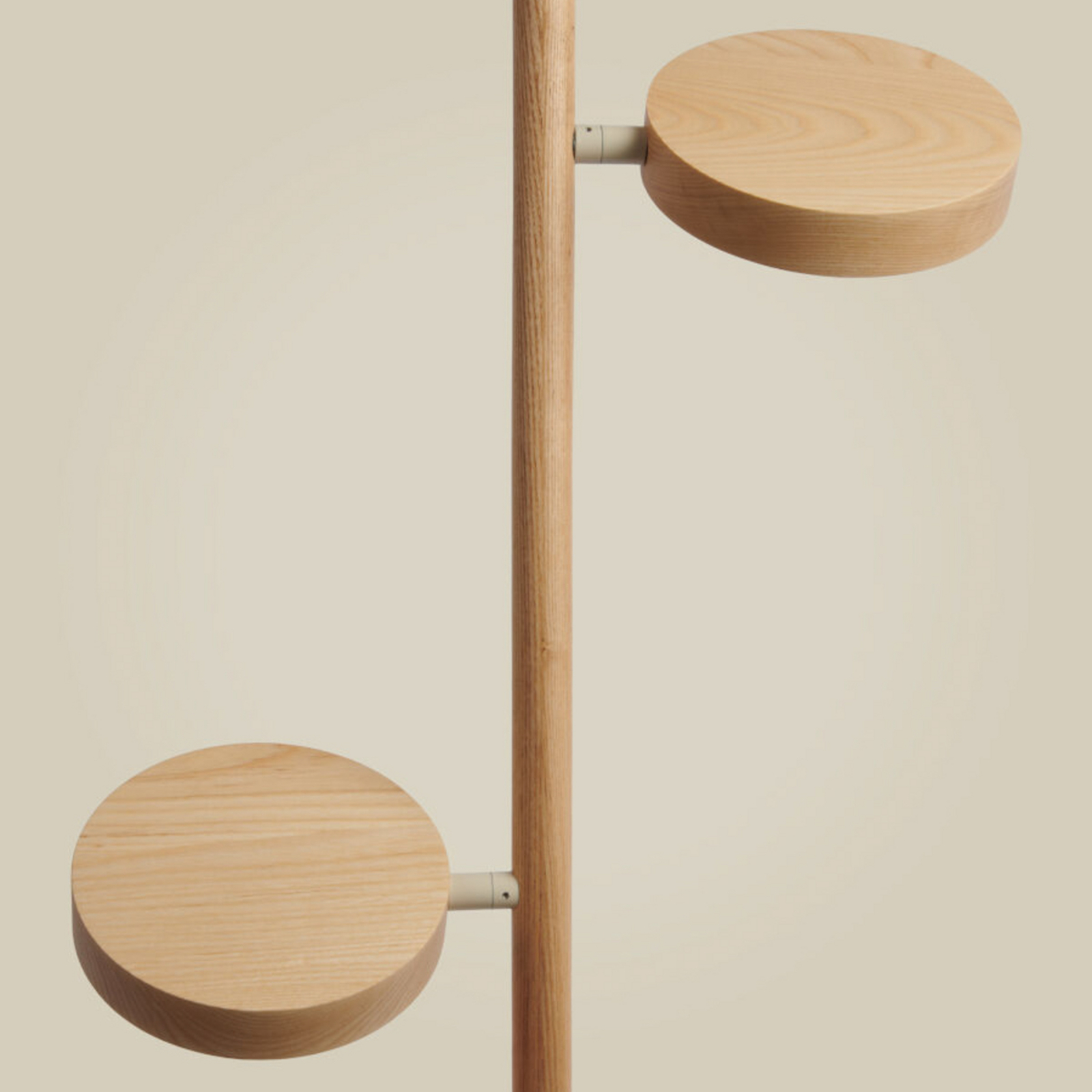 GOOD & MOJO LED-põrandalamp Okinawa, 2-osaline, naturaalne, 146 cm, puit