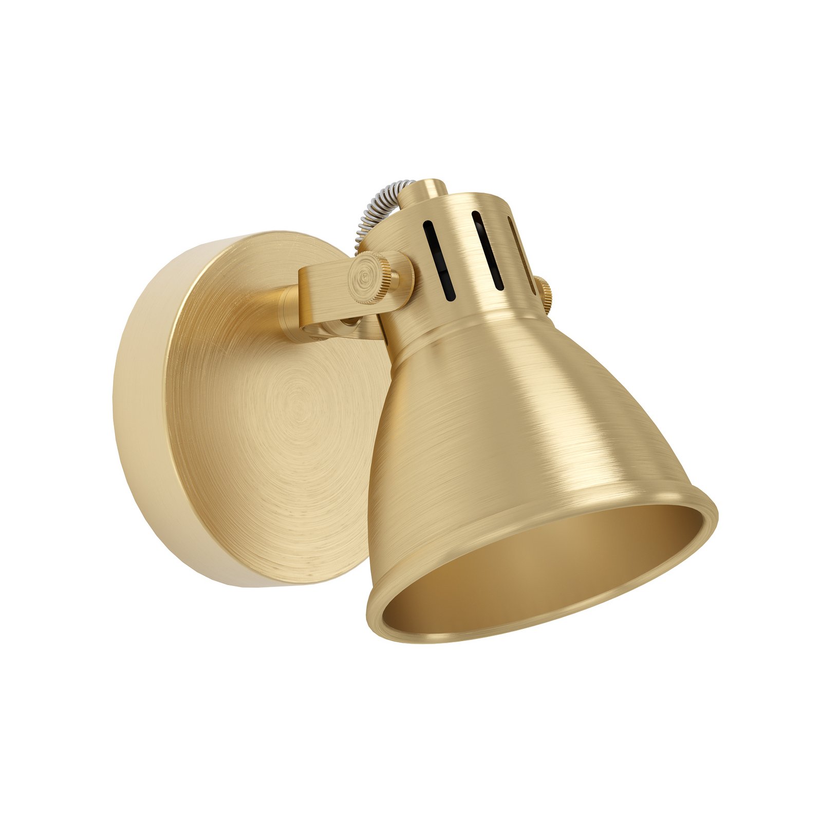 Spot mural Seras, laiton brossé or, 1 lampe