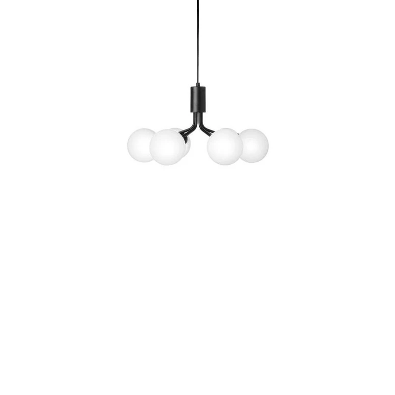 Nuura Aps - Apiales 6 Pendelleuchte Satin Black/Opal Nuura