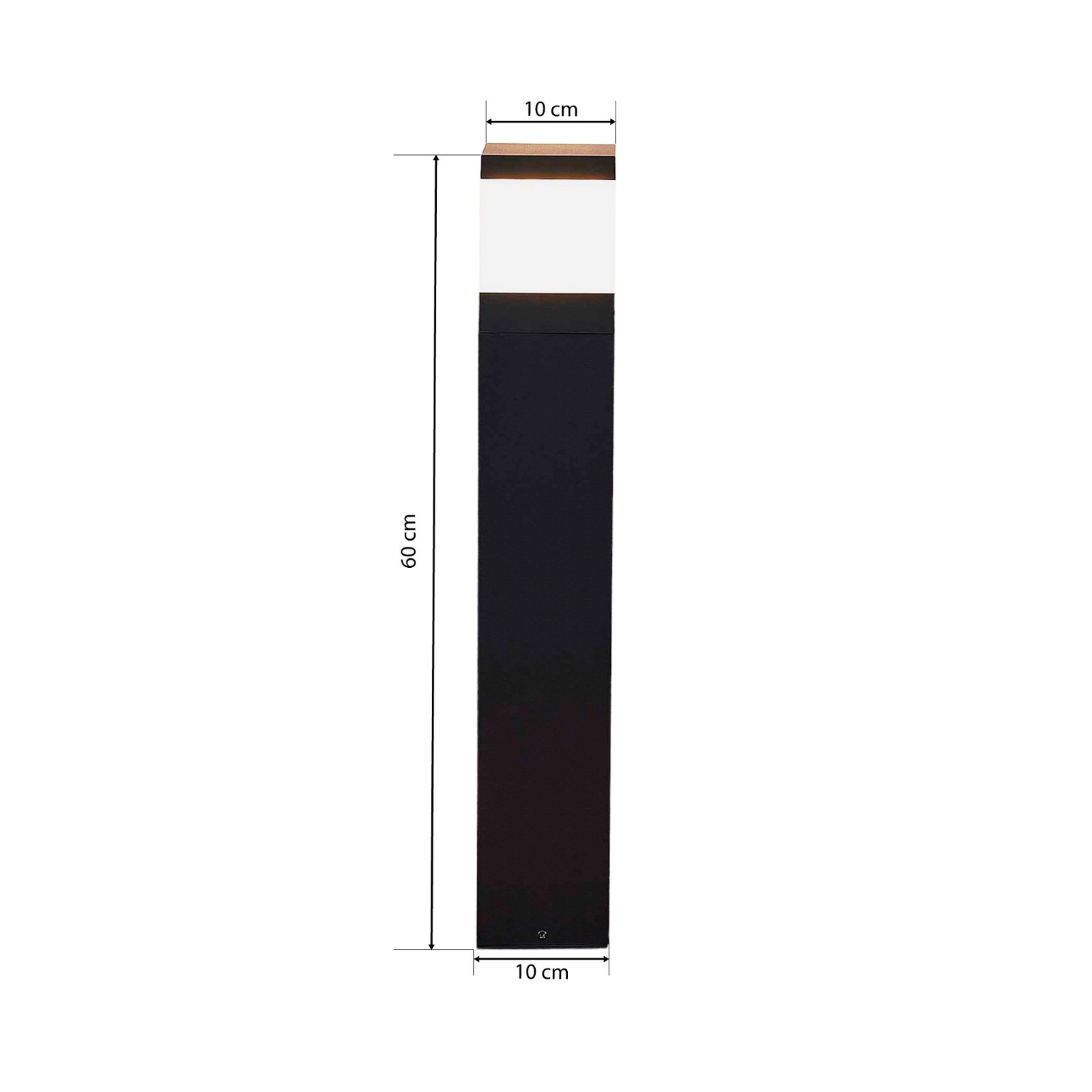 Litas Square LED Lámpara Jardín Dark Grey - Lindby