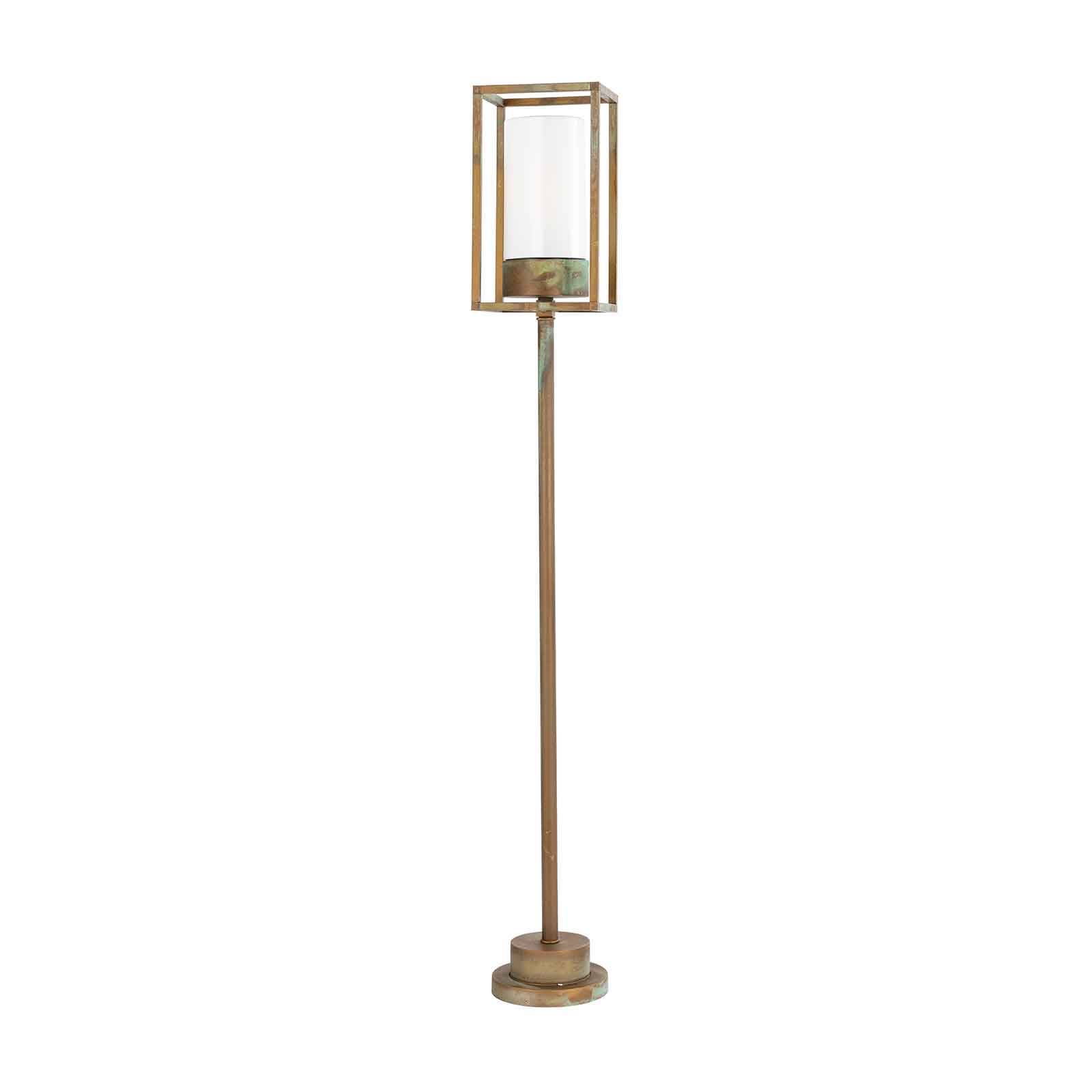 Wegeleuchte Cubic³ 3371 messing antik/opal