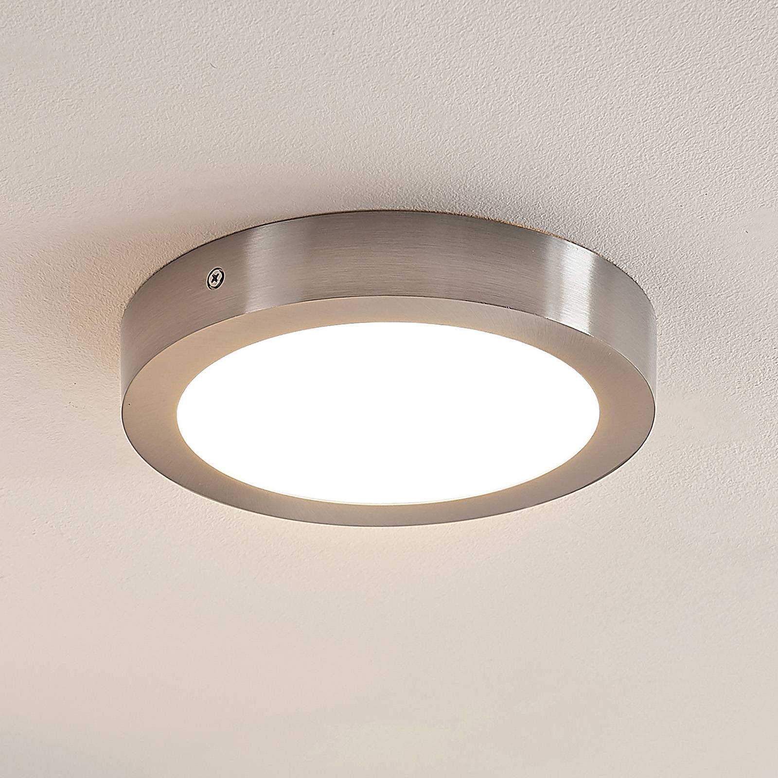 ELC Merina lampa sufitowa LED nikiel, 21,5 cm
