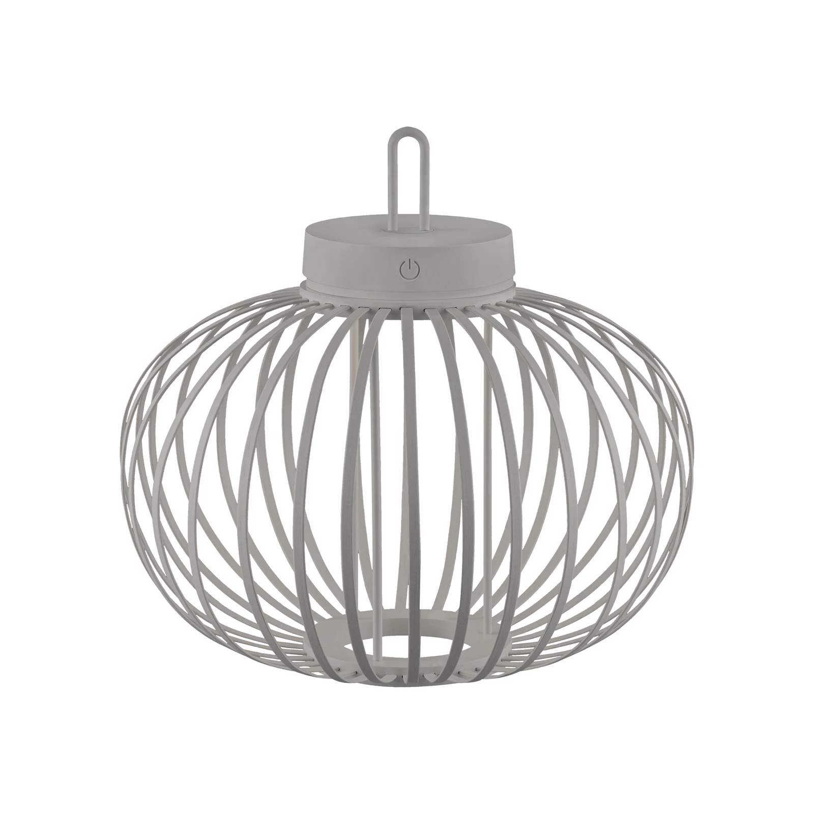 JUST LIGHT. LED įkraunama stalinė lempa Akuba pilkai smėlio spalvos 33cm