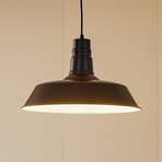 Lindby pendant light Laylan, nickel/white, Ø 46 cm, metal