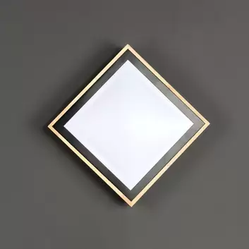 LED-Deckenleuchte Solstar mit Holzdekor Ø cm 30,7