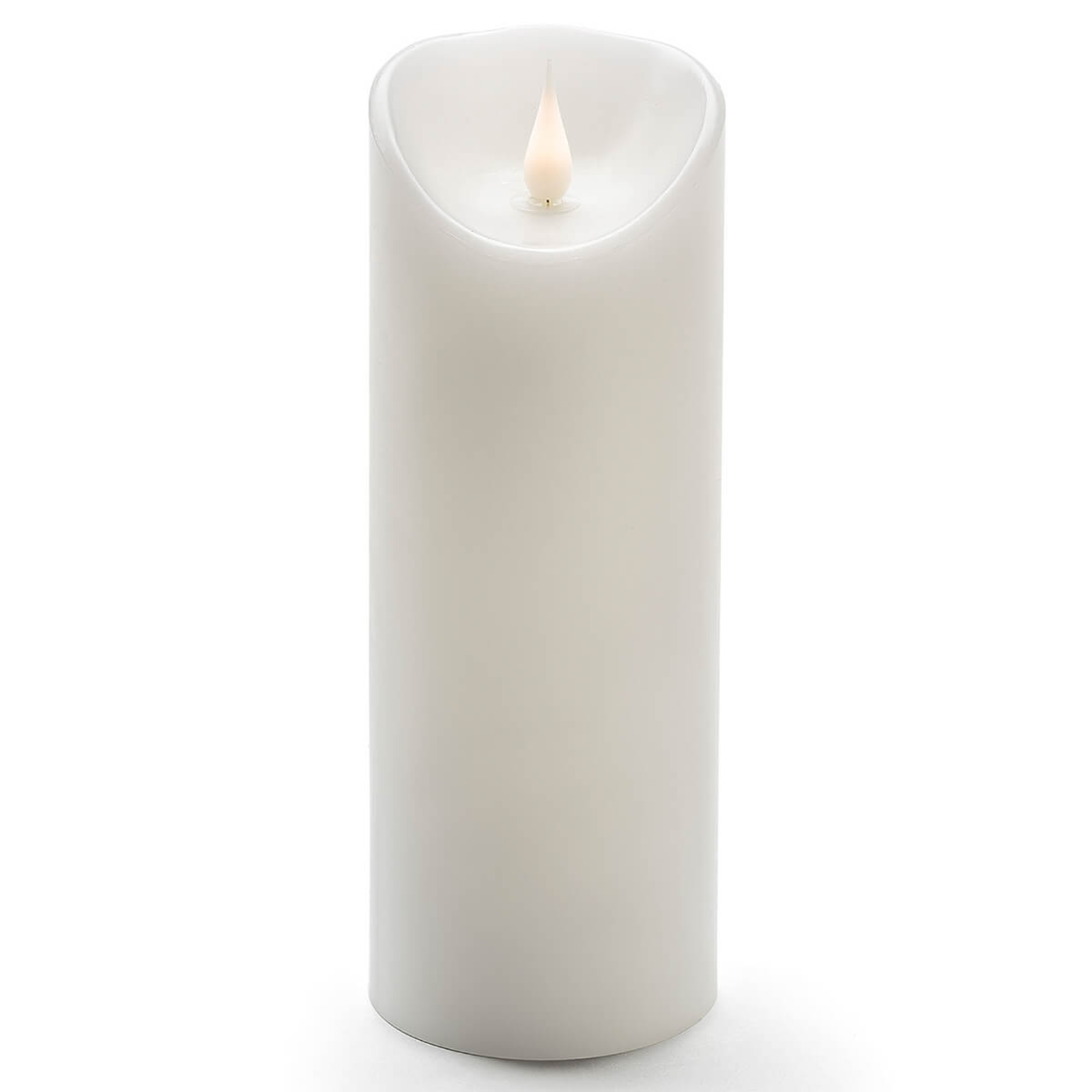 Features a 3D flame LED real wax candle Lights.co.uk